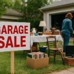 lady having garage sale