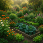 small garden growing in the backyard